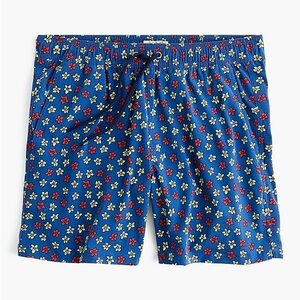 J. Crew | Men's 6" stretch eco swim trunk in jumping flowers print | Medium